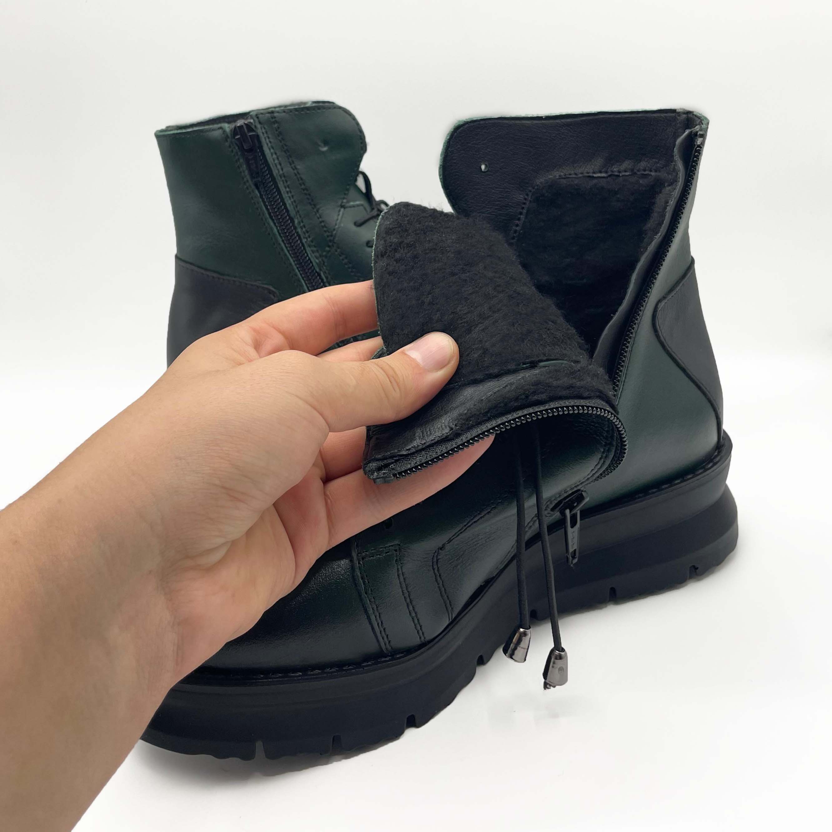 Ghete de damă din piele naturală  | 707 Culoare Verde TE