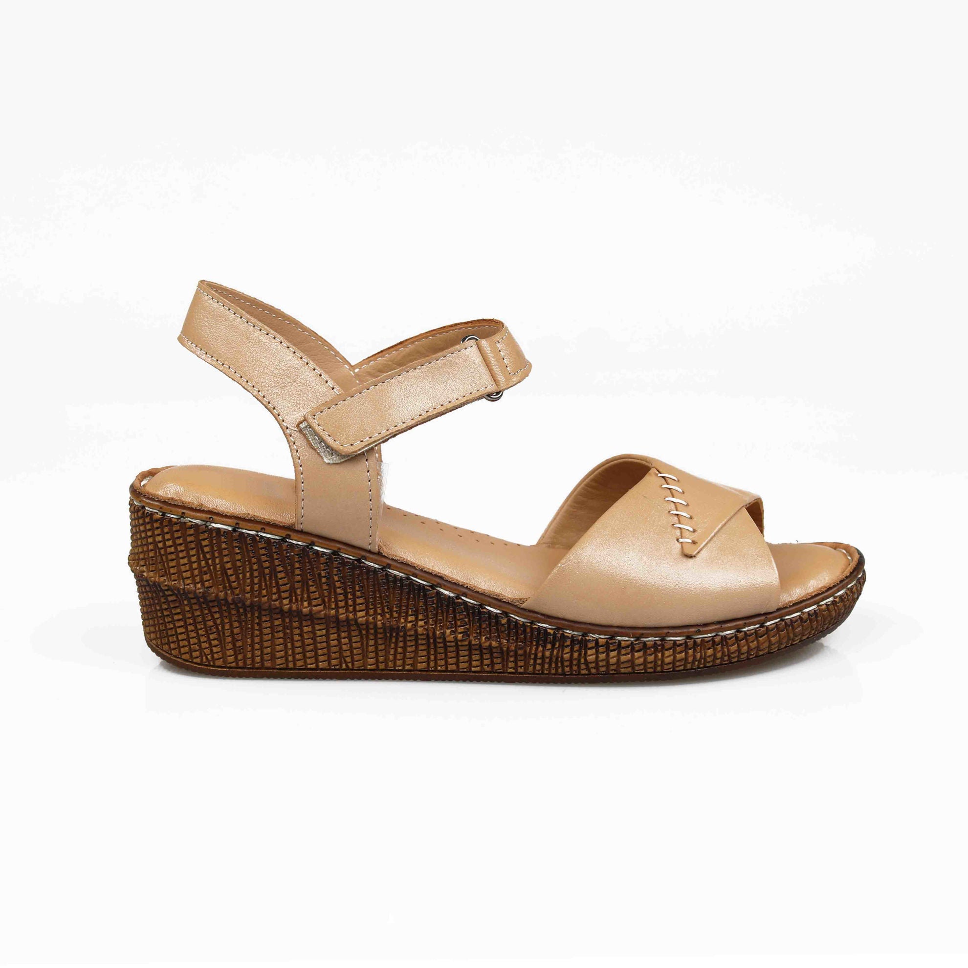 Sandale Dama Piele Naturala 221 Culoare Bej