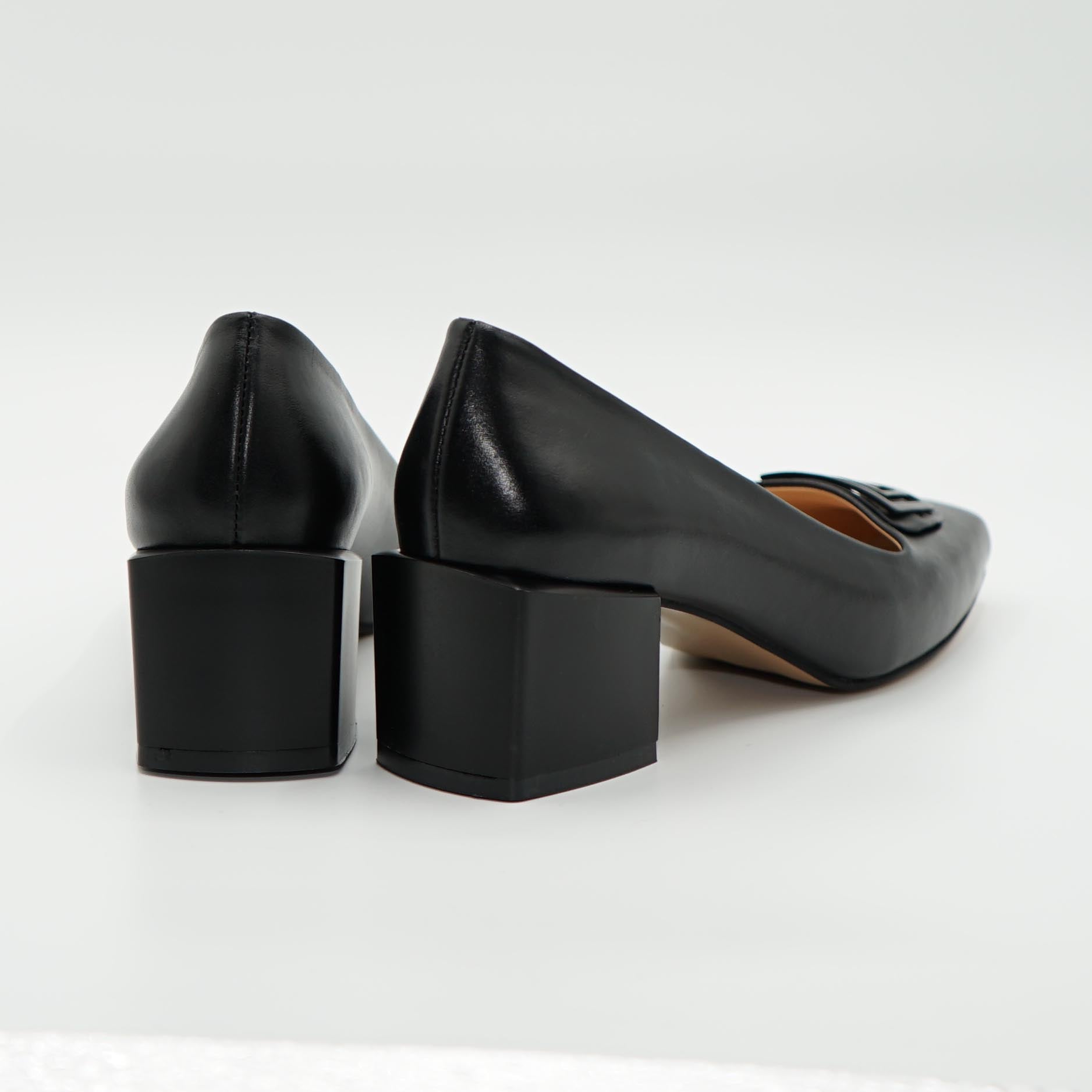 Pantofi Dms 019 Eleganti Din Piele Naturala Culoare Neagra