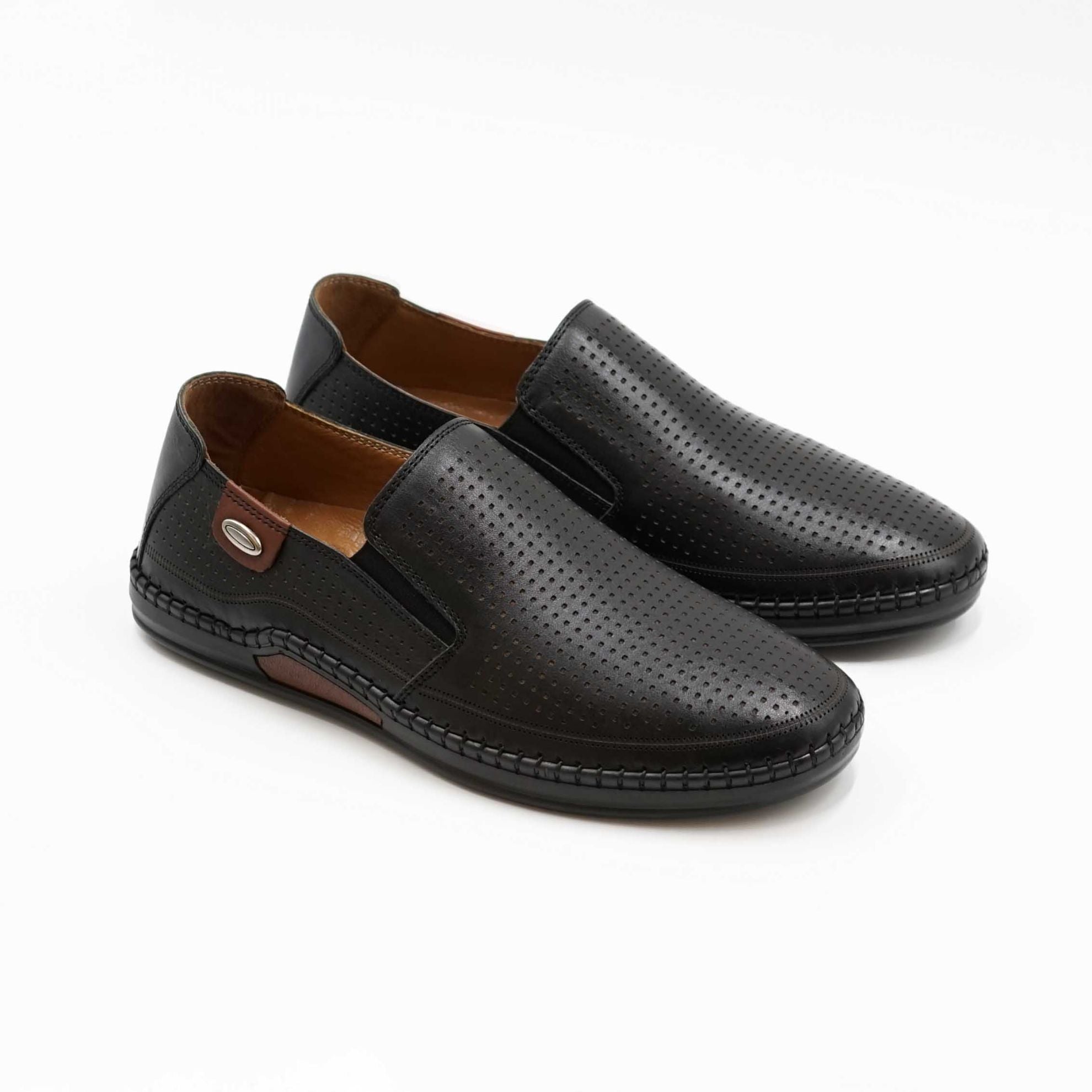 Mocasini Barbati Din Piele Naturala Culoare Neagra 6573
