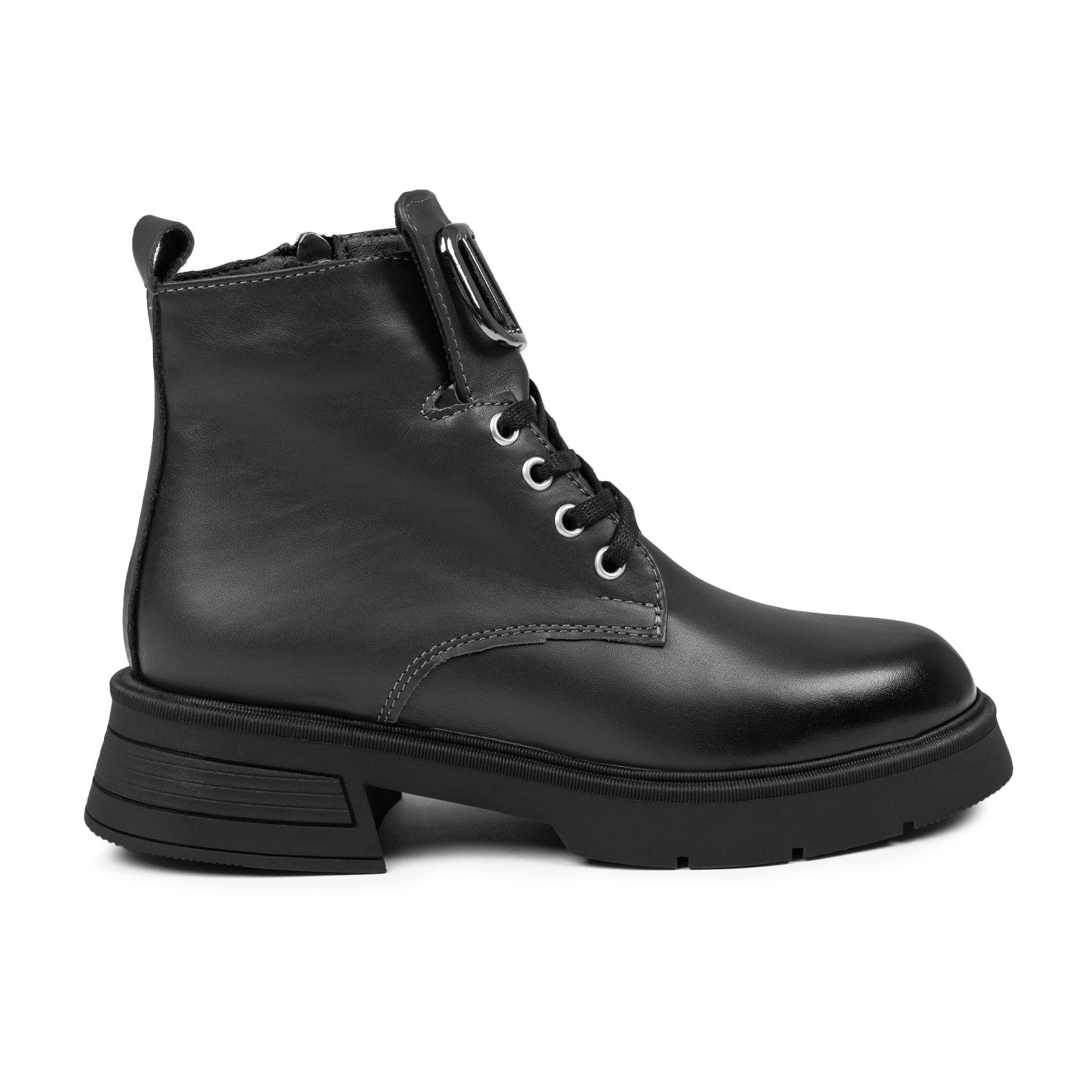 Ghete De Dama Din Piele Naturala 730 Culoare Negru