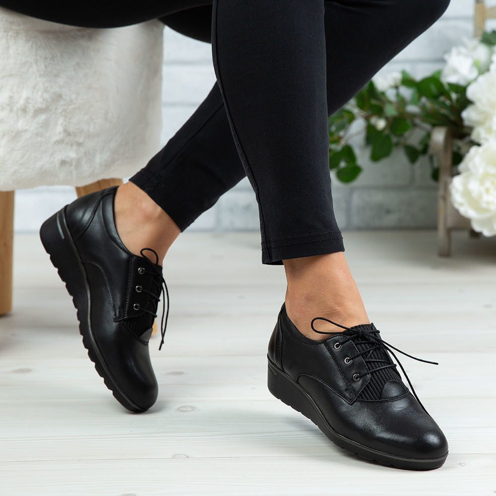 Pantofi Dama Piele Naturala 154 Negru