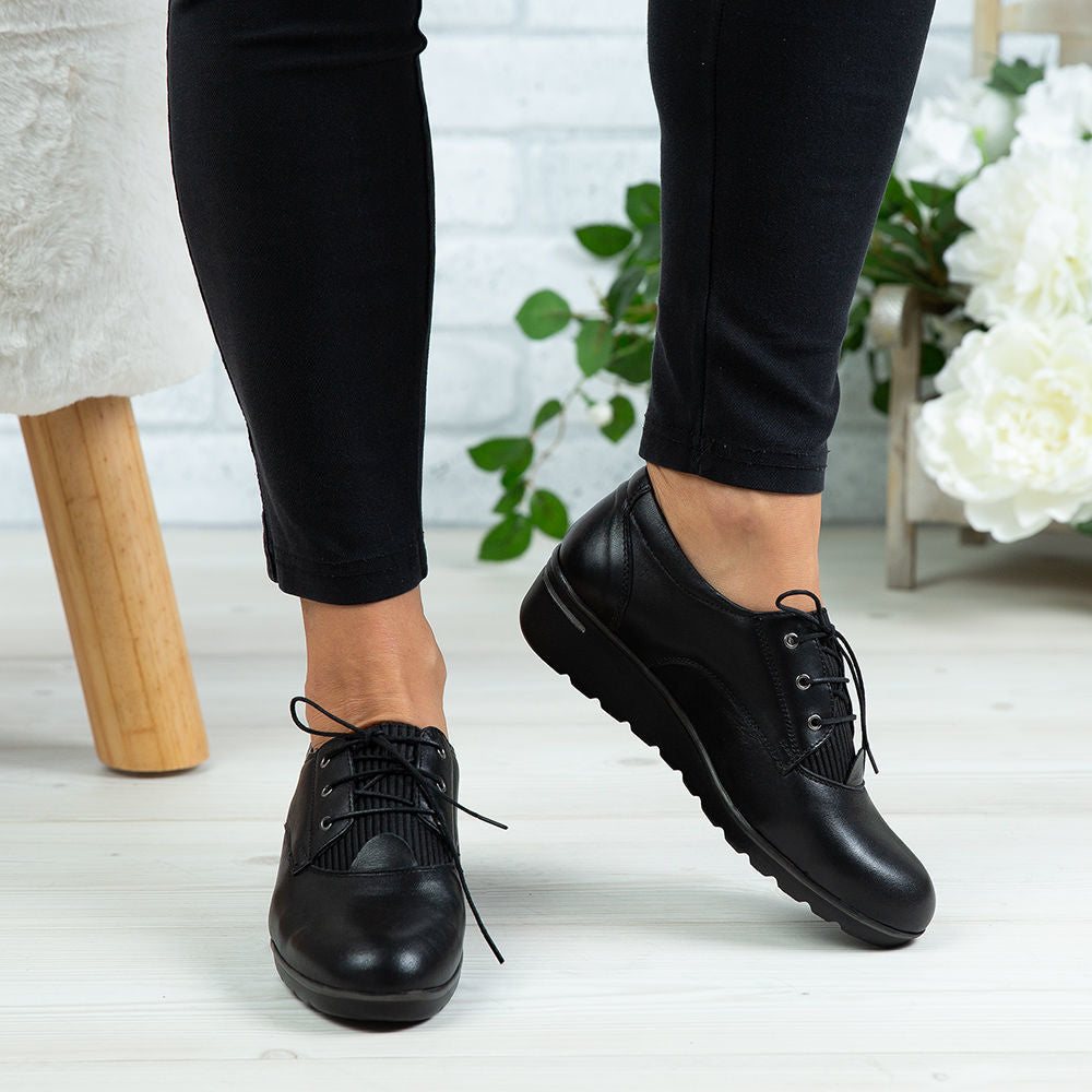 Pantofi Dama Piele Naturala 154 Negru