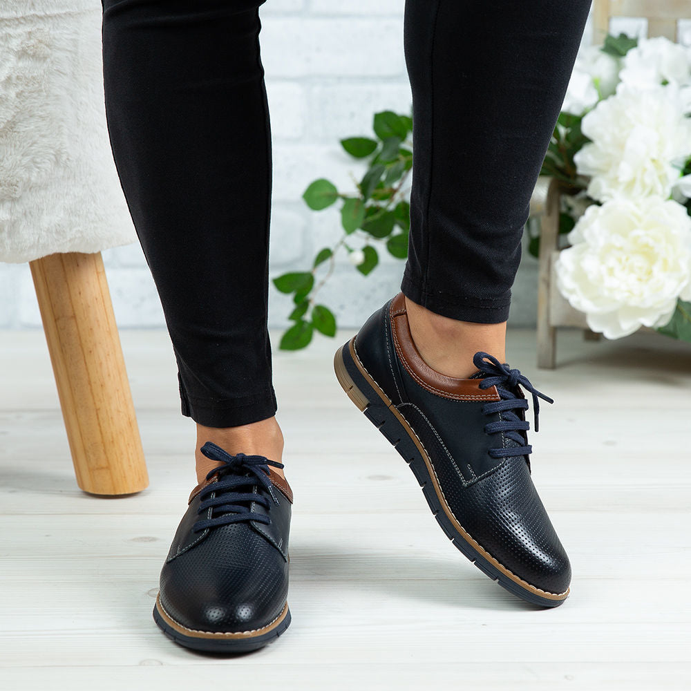 Pantofi Copii Piele Naturala 400 Y Blue