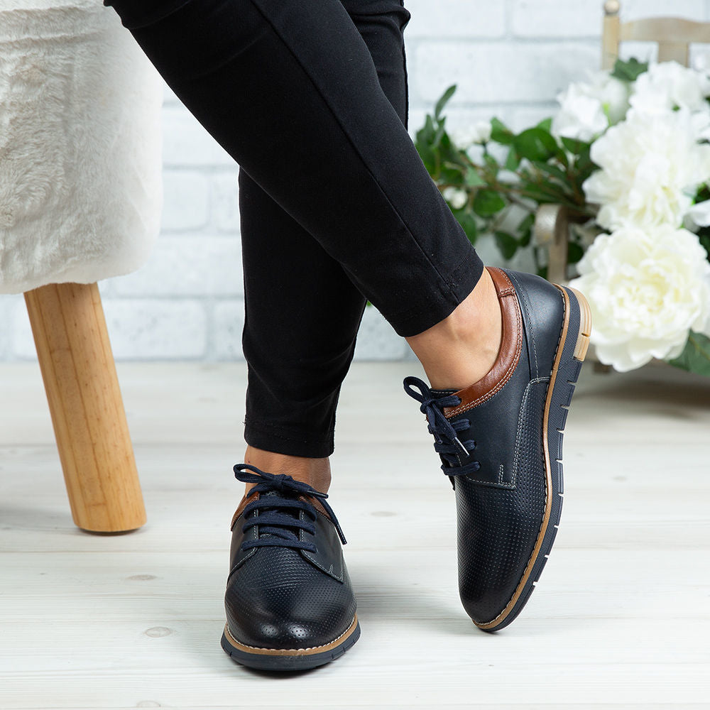 Pantofi Copii Piele Naturala 400 Y Blue