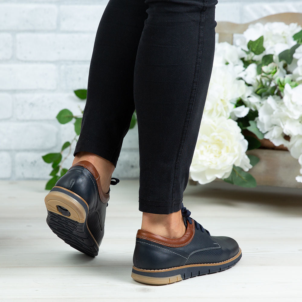 Pantofi Copii Piele Naturala 400 Y Blue