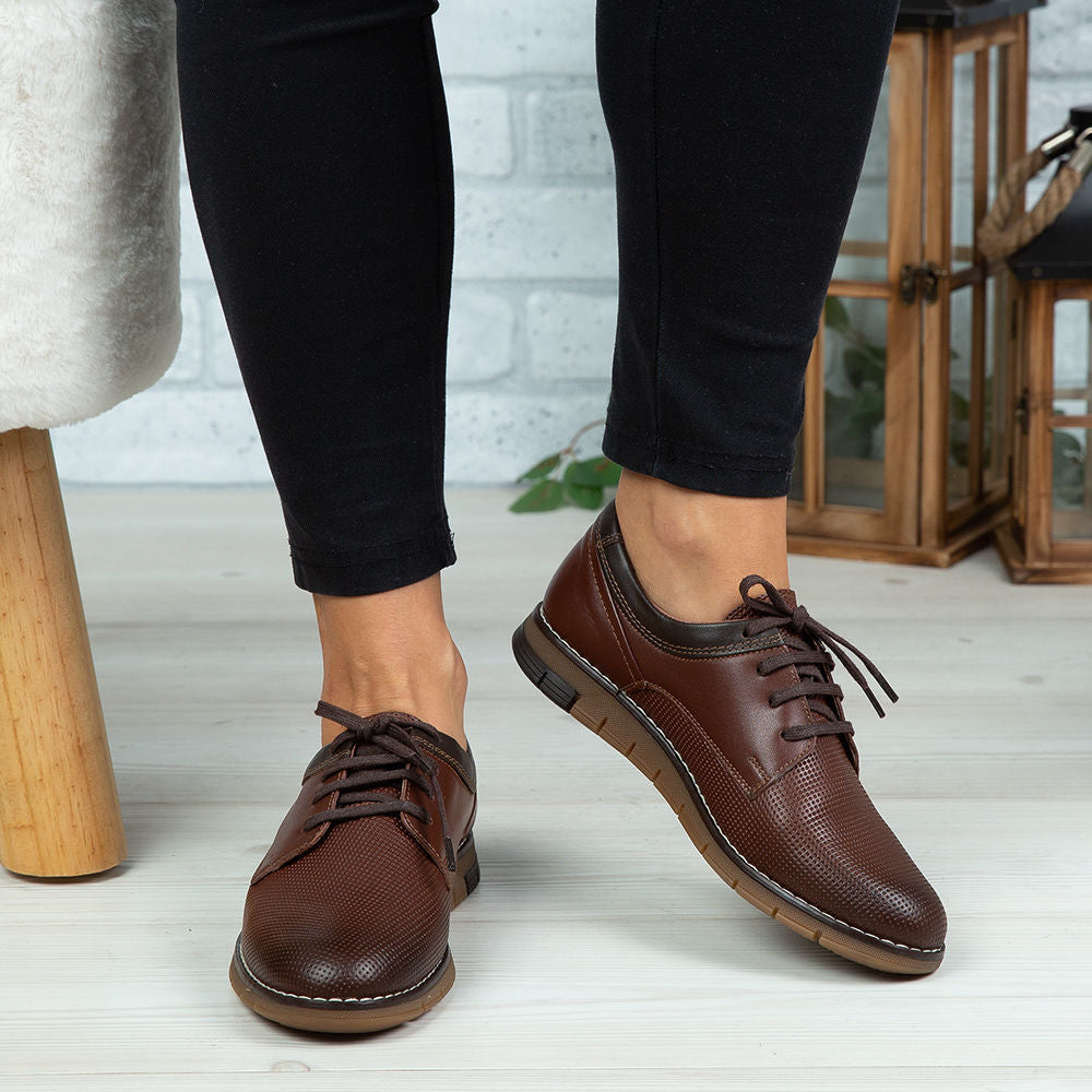 Pantofi Copii Piele Naturala 400Y Maro