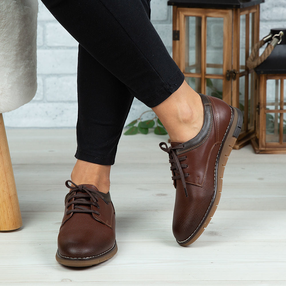 Pantofi Copii Piele Naturala 400Y Maro