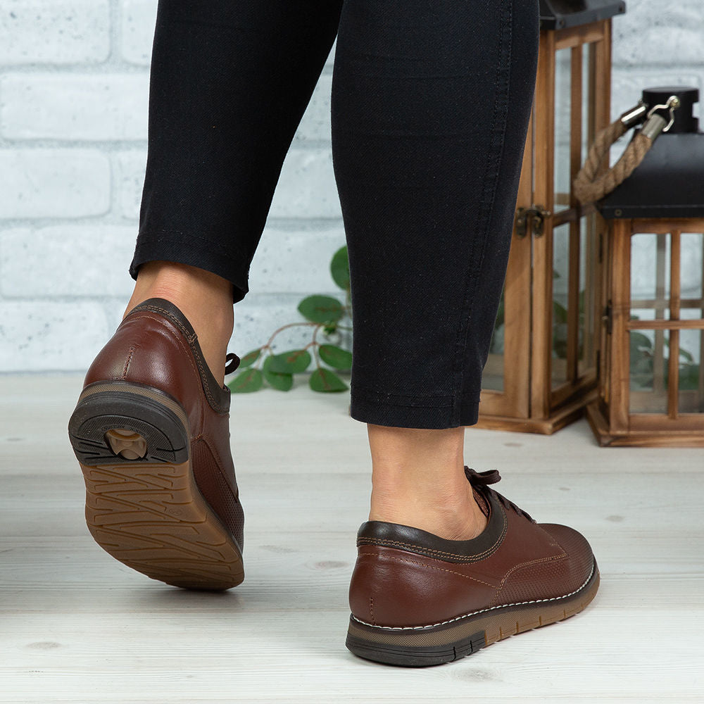 Pantofi Copii Piele Naturala 400Y Maro