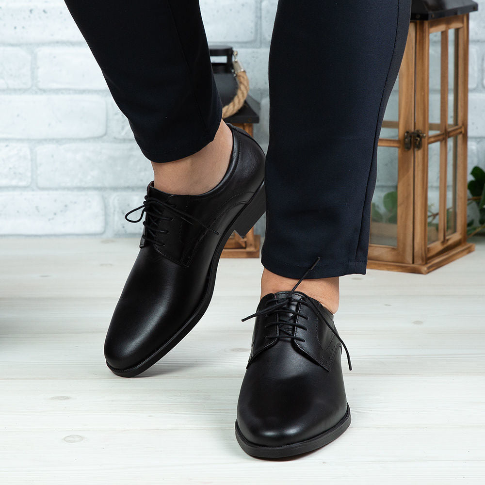 Pantofi Eleganti Barbati Din Piele Naturala 308 Negru