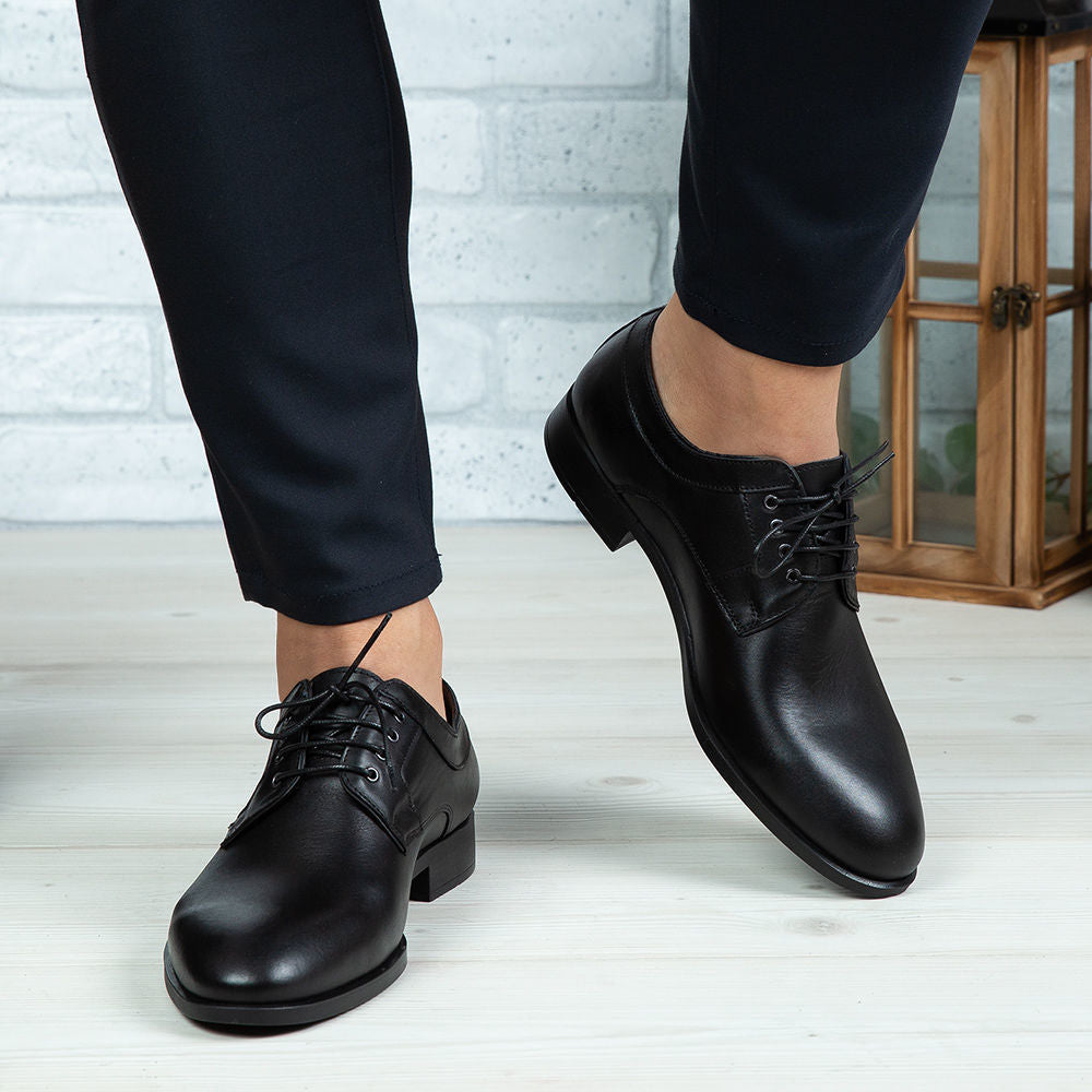 Pantofi Eleganti Barbati Din Piele Naturala 366 Negru