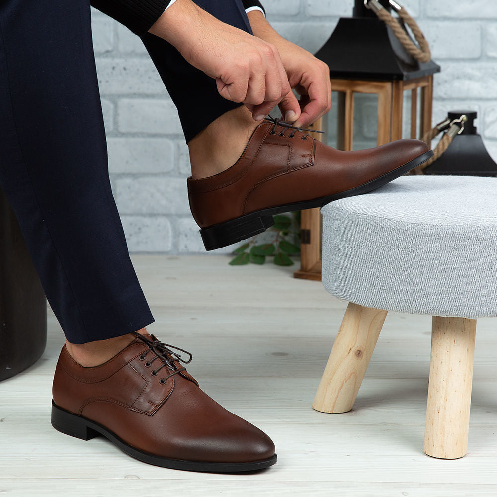 Pantofi Eleganti Barbati Din Piele Naturala 366 Maro