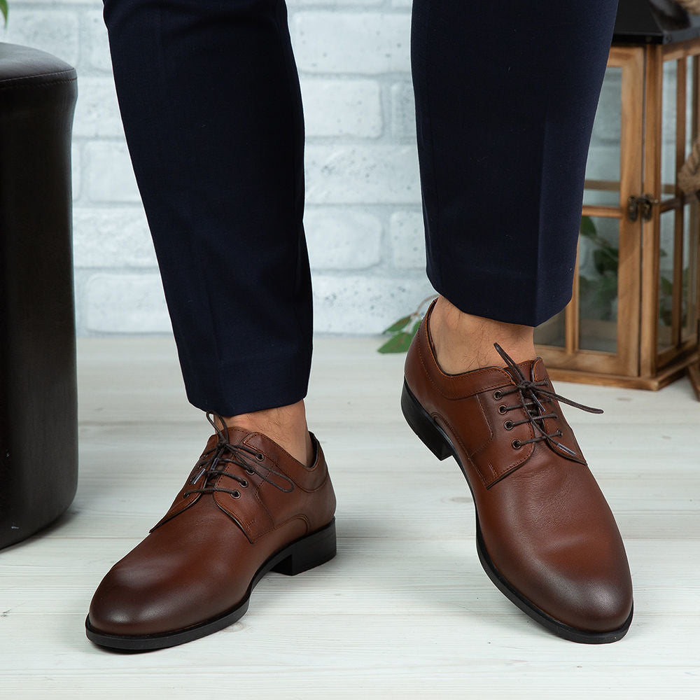 Pantofi Eleganti Barbati Din Piele Naturala 366 Maro