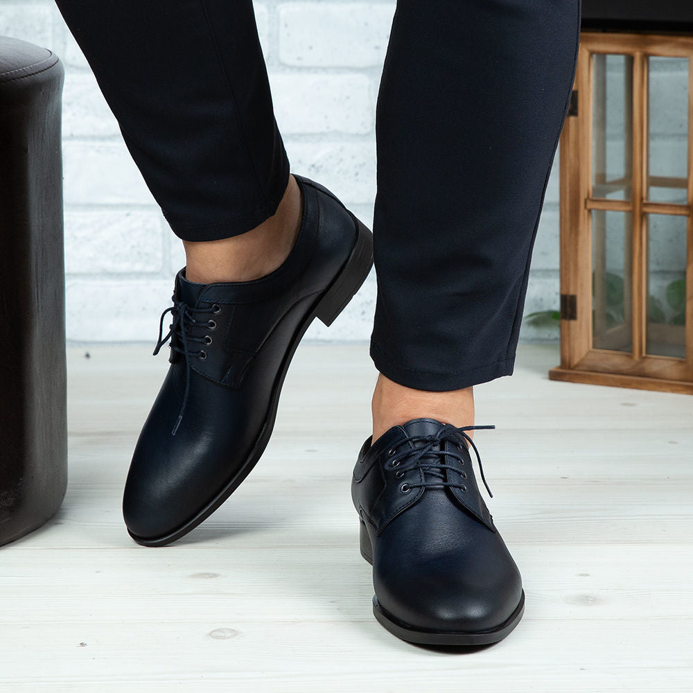 Pantofi Eleganti Barbati Din Piele Naturala 366 Blue