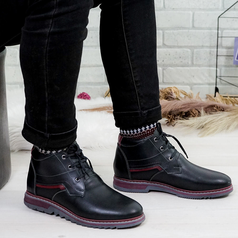Ghete Barbati Piele Naturala 833 Negru
