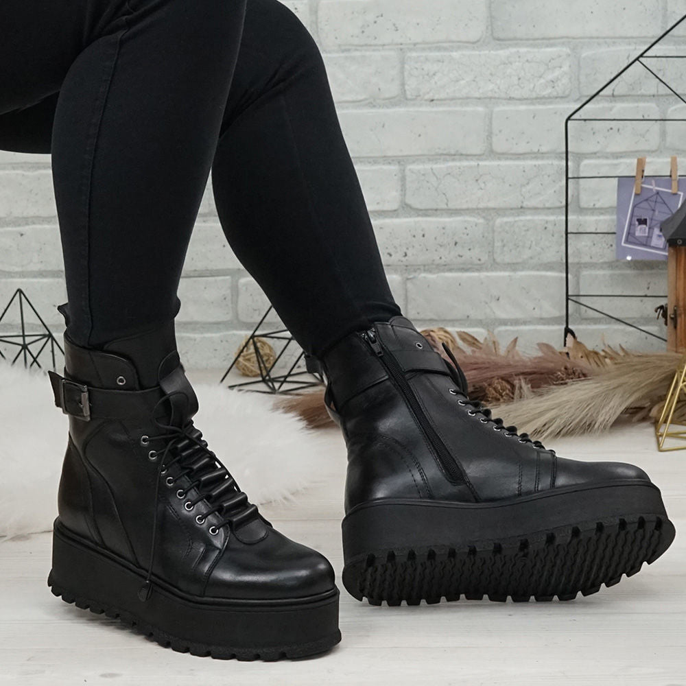 Ghete Dama Piele Naturala 789 Negru