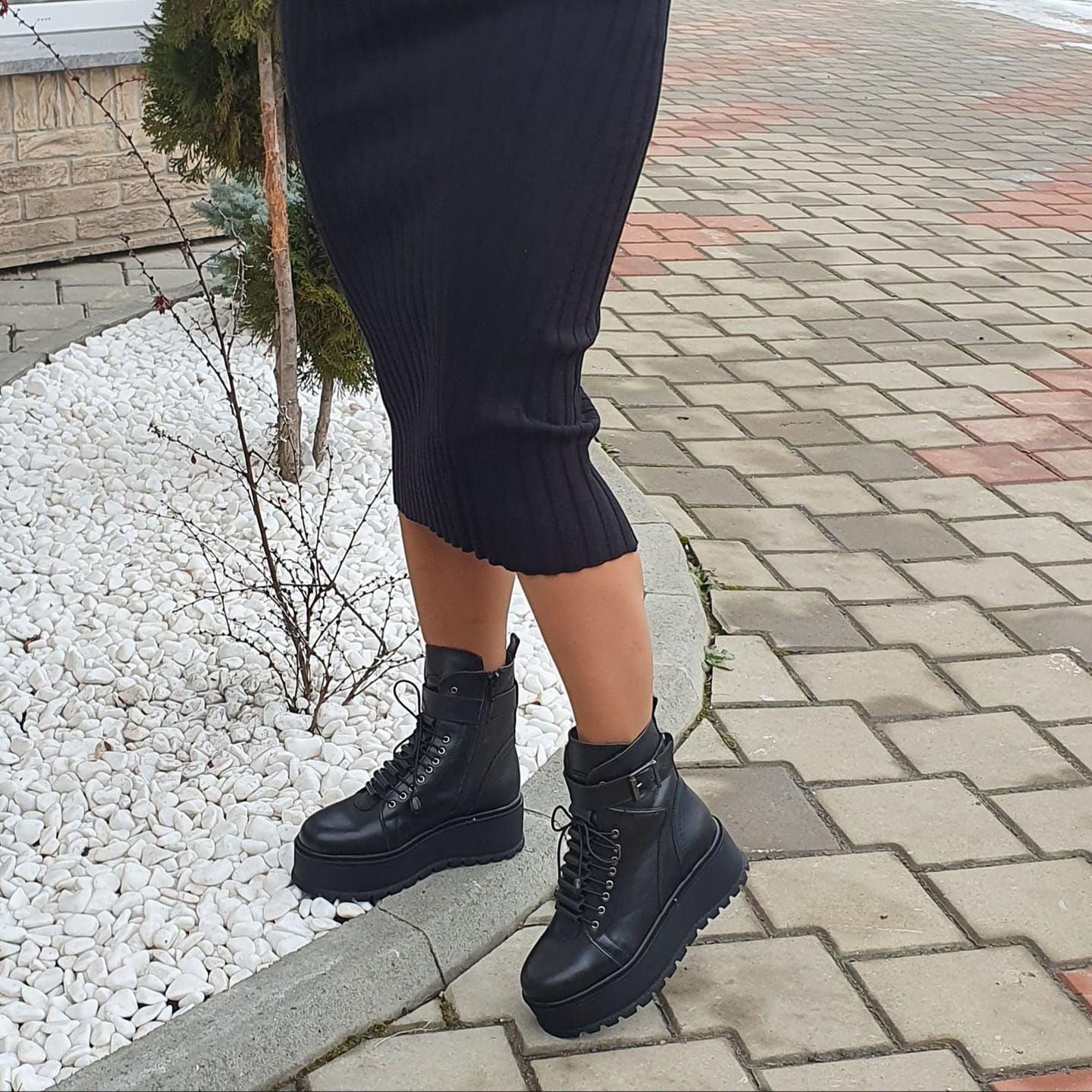 Ghete Dama Piele Naturala 789 Negru