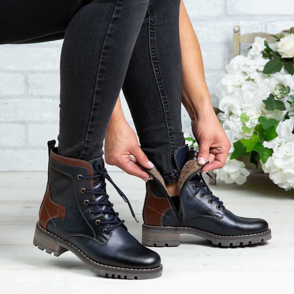 Ghete Dama Piele Naturala 780 Blue