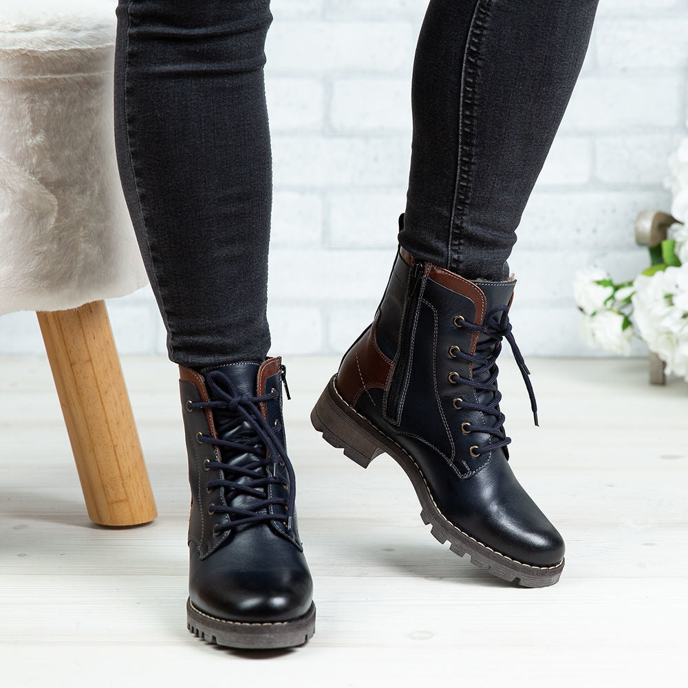 Ghete Dama Piele Naturala 780 Blue