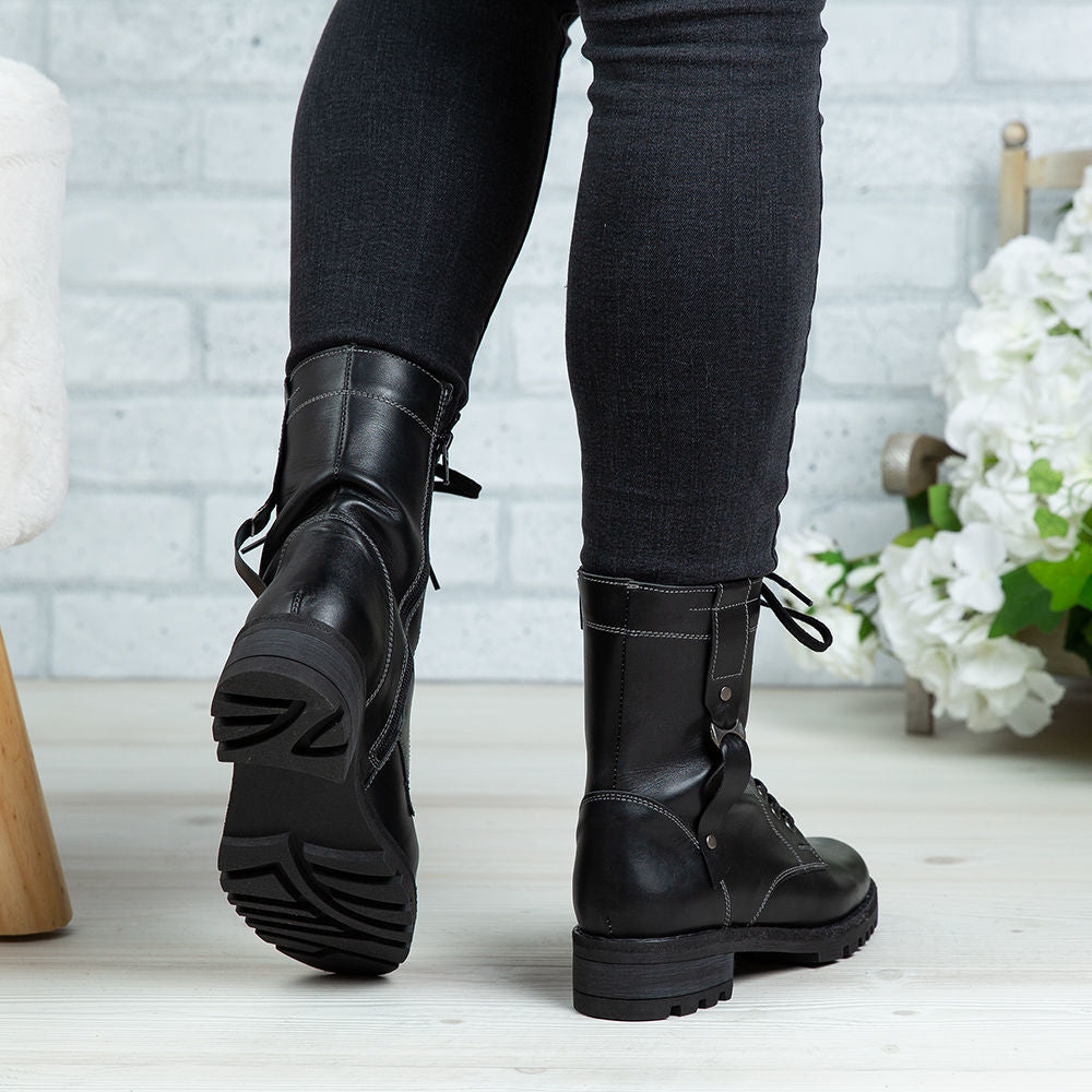 Ghete Dama Piele Naturala 790 Negru