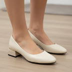 Pantofi eleganti dama din piele naturala l culoare bej l cod