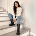 Ghete damă piele naturală | 799 verde