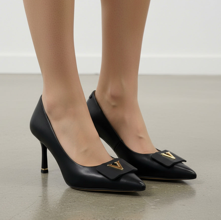 Pantofi eleganti dama din piele naturala l culoare neagra l cod