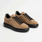 Pantofi sport bărbați PIELE INTOARSA naturală 4101 Culoare BEJ