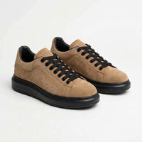 Pantofi sport bărbați PIELE INTOARSA naturală 4101 Culoare BEJ