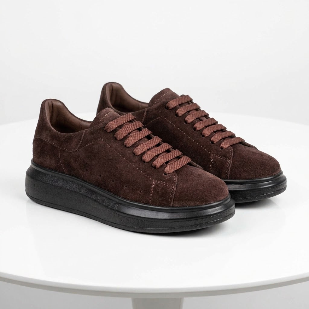 Pantofi damă PIELE INTOARSA naturală. COD 101 . culoare MARO CIOCOLATA