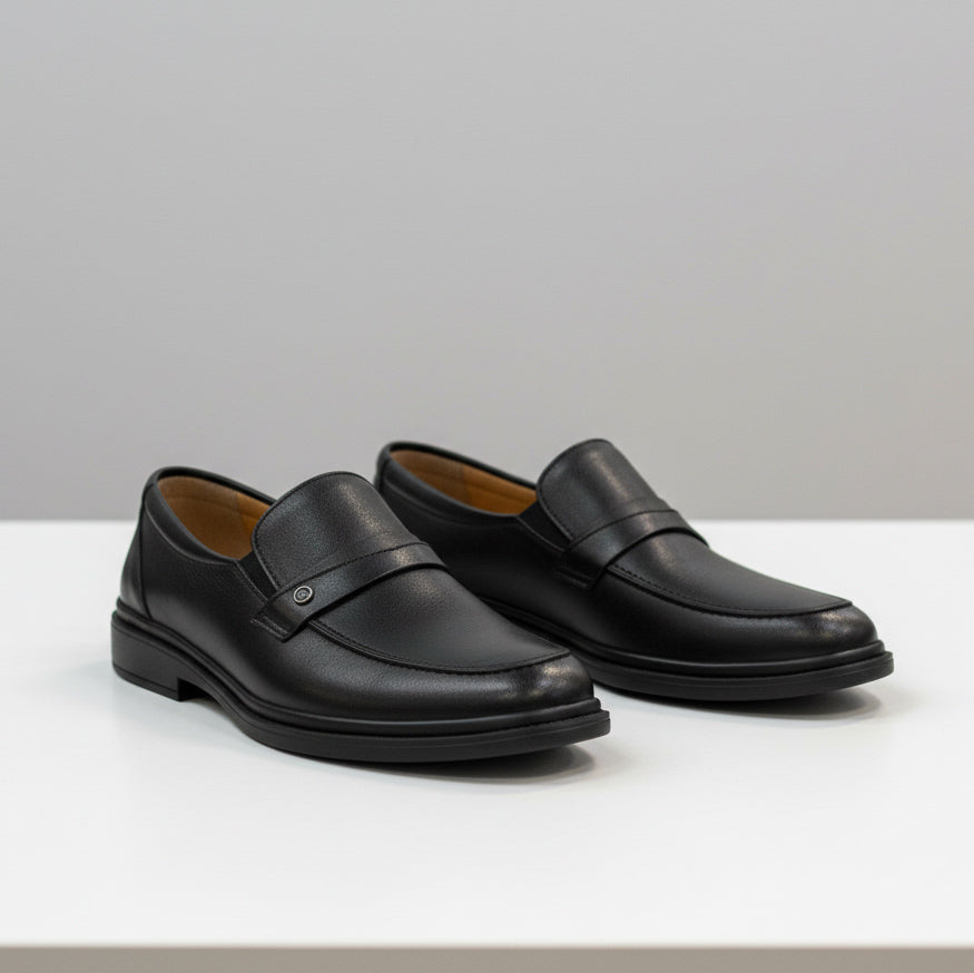 Pantofi eleganți bărbați din piele naturală l culoare  Negru l cod 509