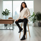 Ghete damă piele naturală | 780-1 Blue