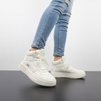 Ghete damă piele naturală l 23K358 I ALB