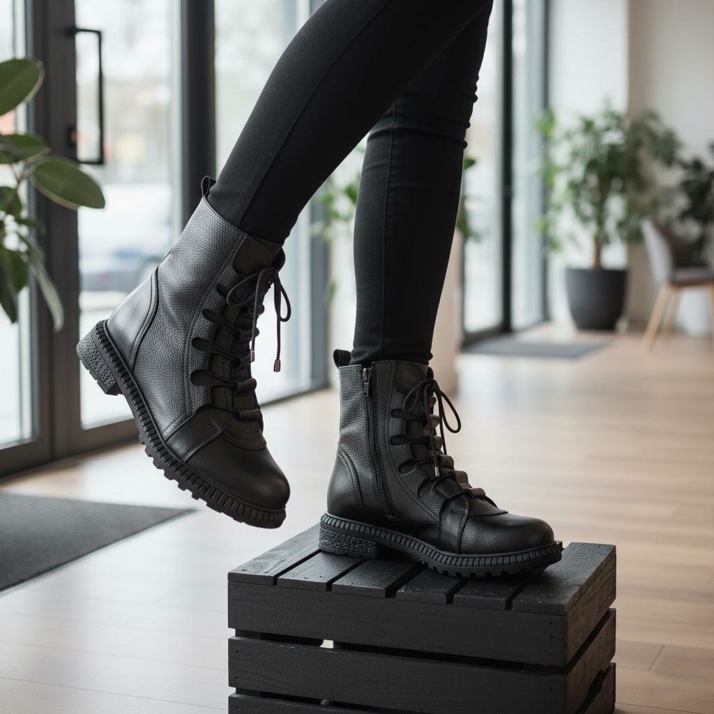 Ghete damă piele naturală | 756 negru