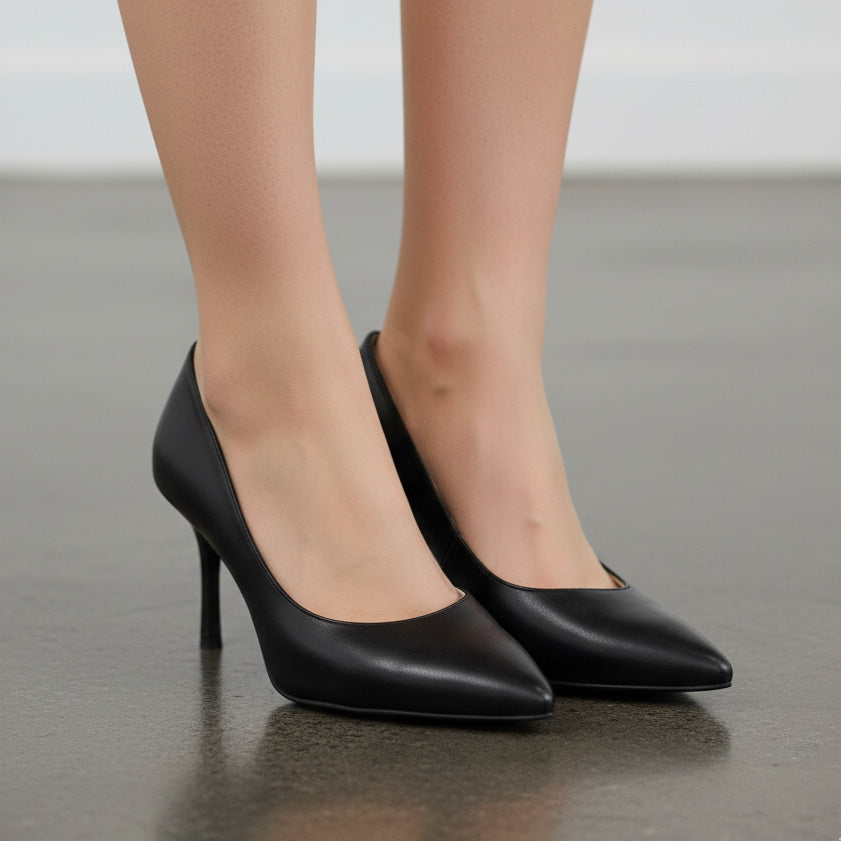 Pantofi eleganti dama din piele naturala l culoare neagra l cod