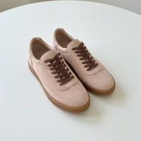 Pantofi 128 casual din piele naturala culoare roz pudra