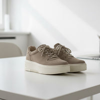 Pantofi casual din piele naturala intoarsa culoare maro cod 137 13.01