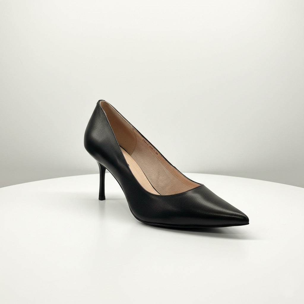 Pantofi eleganti dama din piele naturala l culoare negru l cod