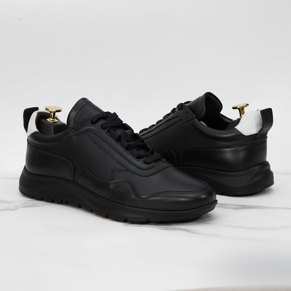 Pantofi sport bărbați piele naturală 467 negru