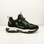 Pantofi sport bărbați piele naturală + textil l negru l cod