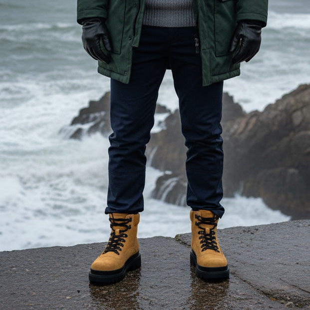 Bocanci, Ghete bărbați piele naturală | 881 galben canadian