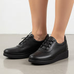 Pantofi din piele naturala l cod  l culoare neagra