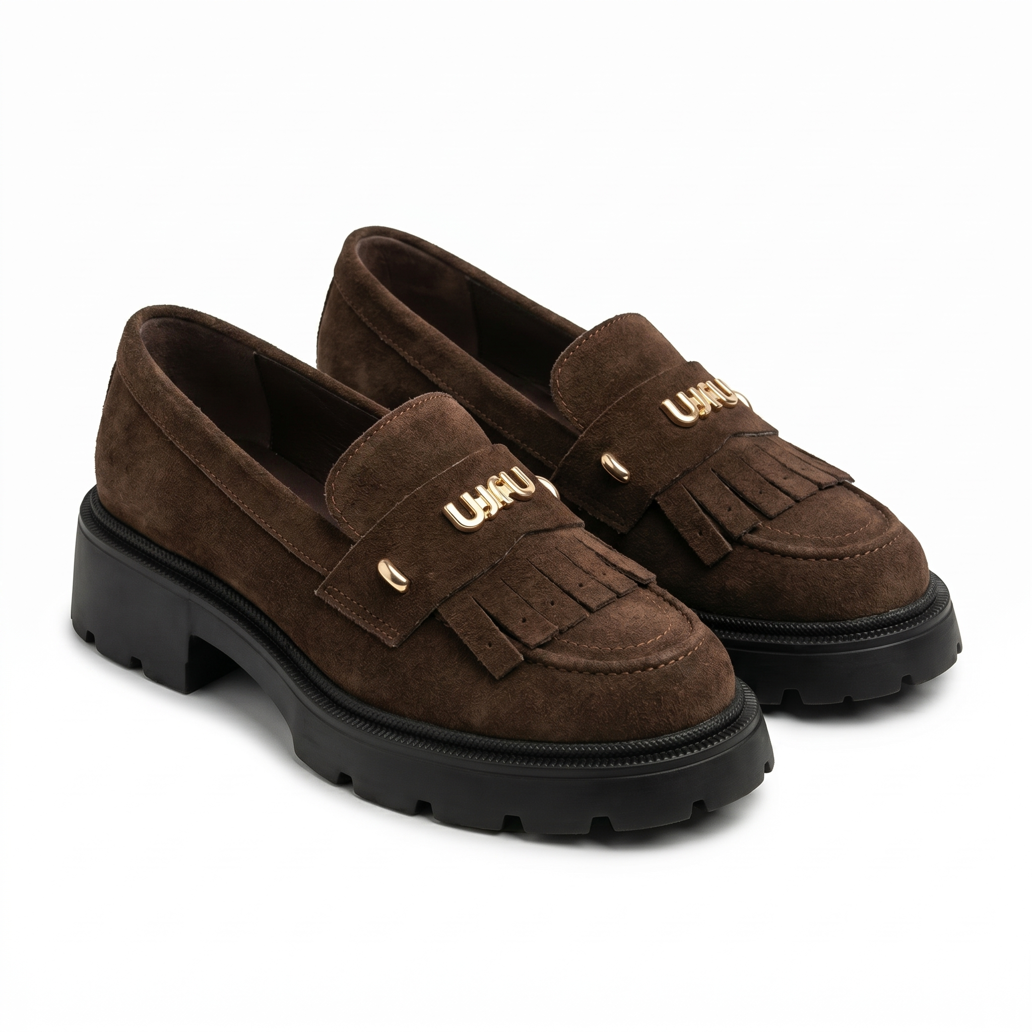 Mocasini damă din piele naturală INTOARSA, culoare MARO CIOCOLATA. COD 1310 TN, talpa neagra