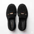 Mocasini damă din piele naturală INTOARSA, culoare NEGRU. COD 1310