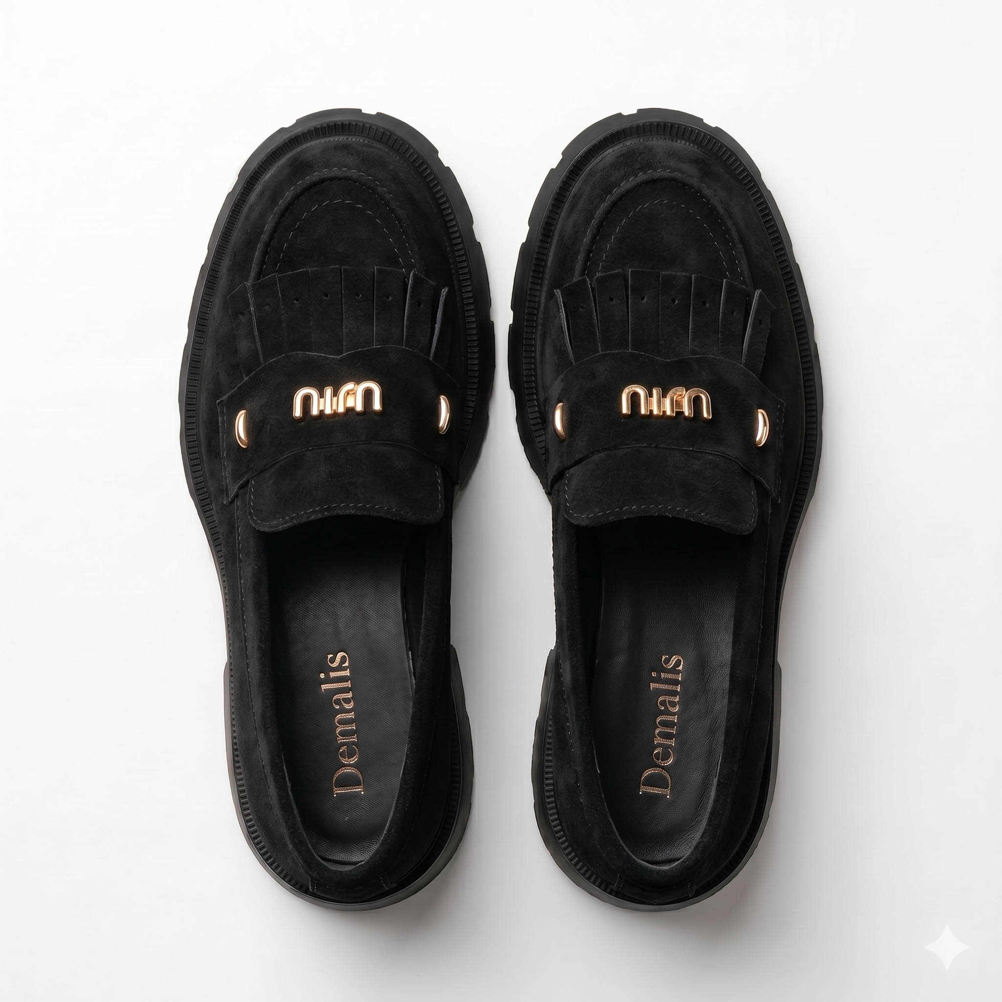 Mocasini damă din piele naturală INTOARSA, culoare NEGRU. COD 1310