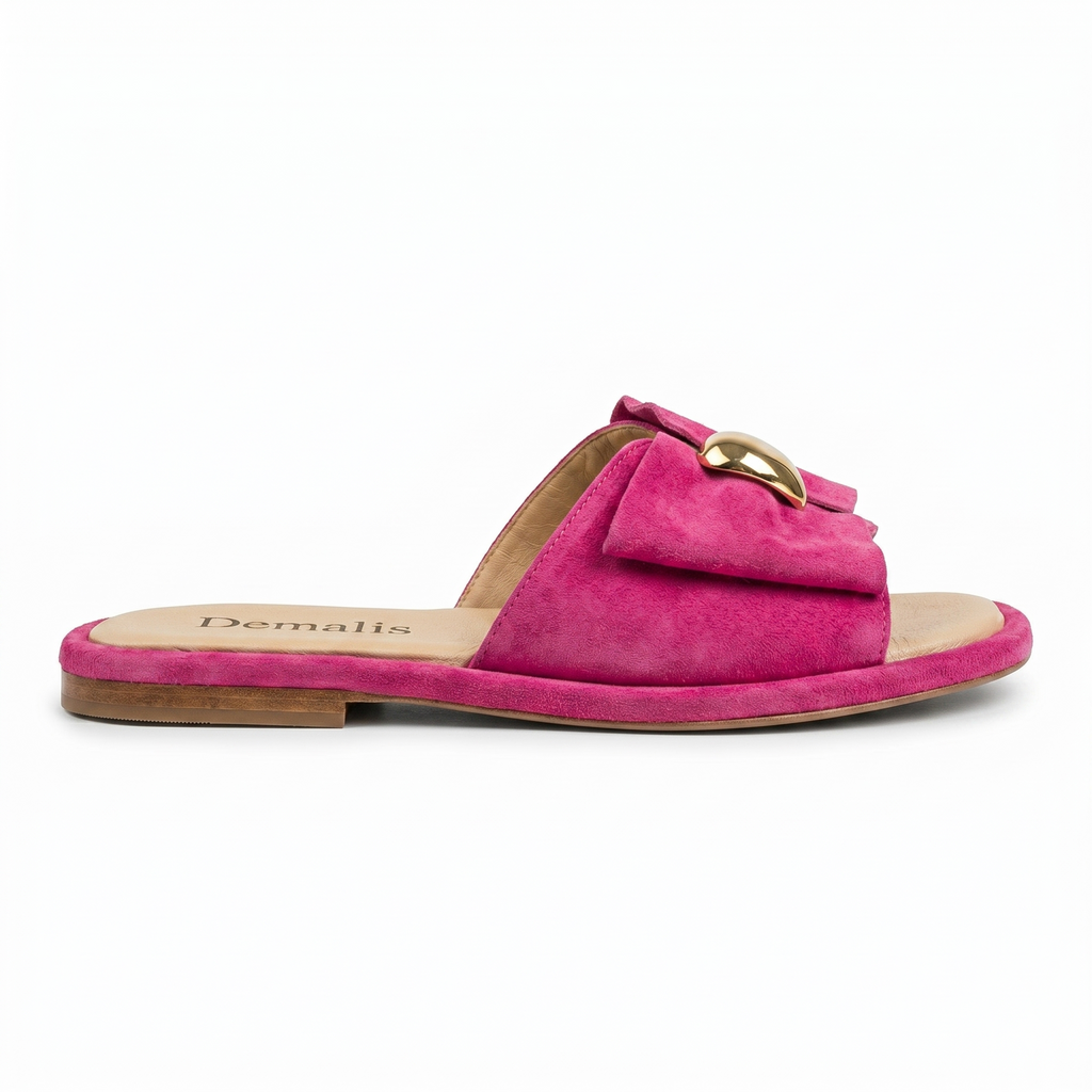 Slapi / Saboti dama piele intoarsa naturală. cod SAB2. culoare MAGENTA