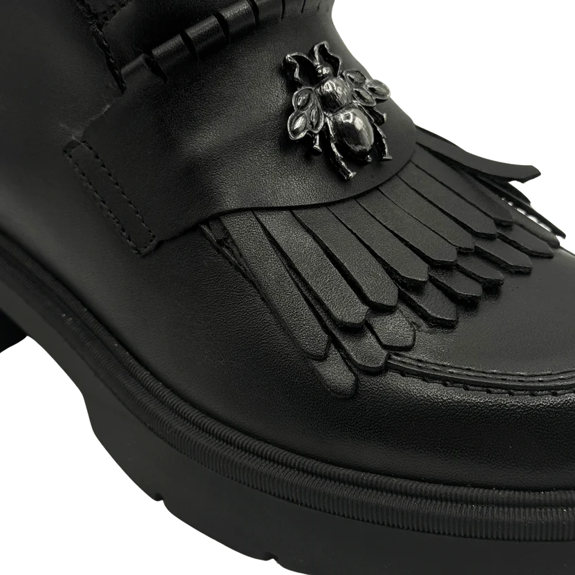 Ghete damă piele naturală  natur | cod 743 culoare neagra