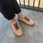 Pantofi 128 casual din piele naturala culoare roz pudra