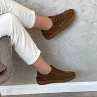 Pantofi 128 casual din piele naturala culoare maro