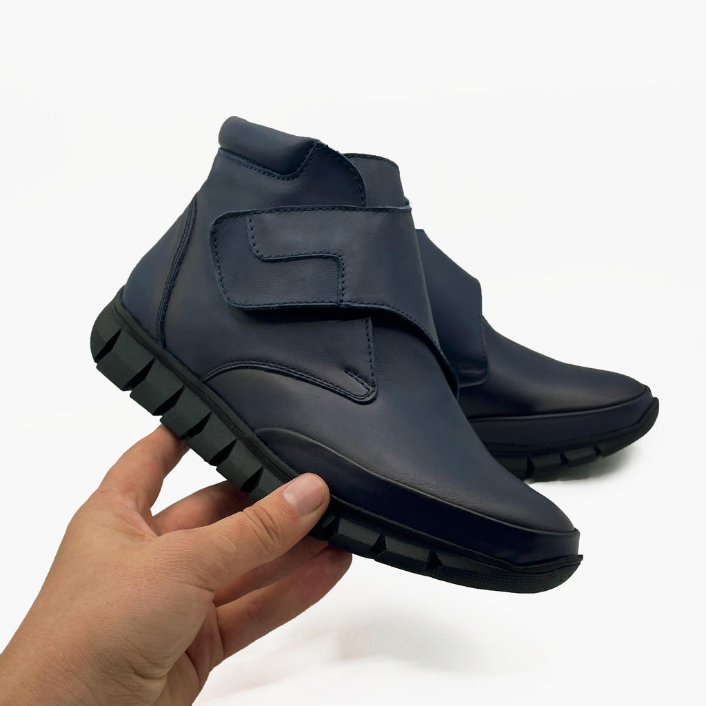 Ghete damă piele naturală | 744 bleumarin